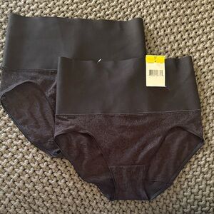 Maidenform Cool Comfort High-Waist Black Shaping Briefs - 2 Pack NWT